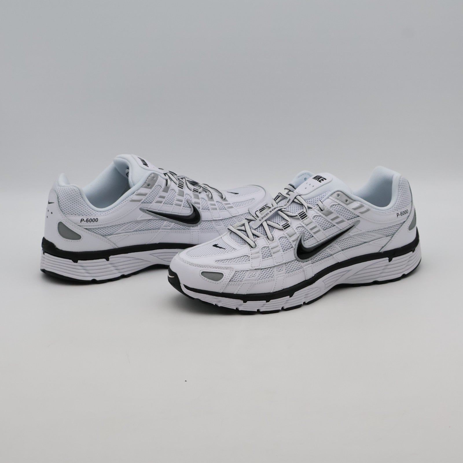 CD6404-107 Nike P-6000 White Metallic Silver Black Black (Men's)