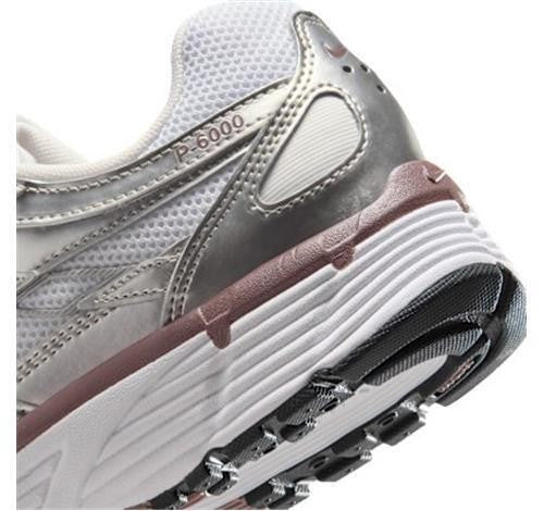 BV1021-110 Nike P-6000 White Metallic Silver Black Tattoo (Women's)