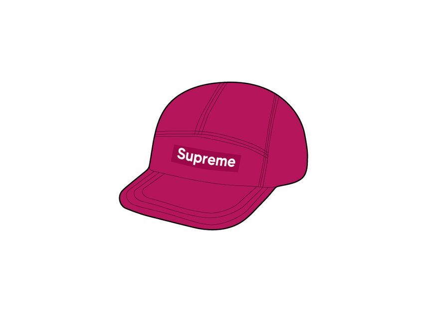 Supreme Washed Chino Twill Camp Cap Burgundy