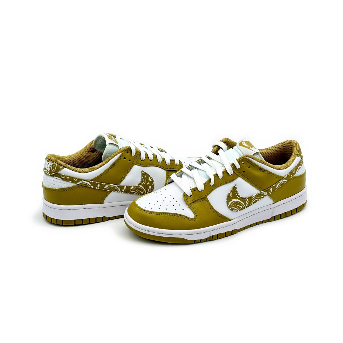 DH4401-104 Nike Dunk Low ESS Barley Paisley White Khaki Brown Beige (Women's)