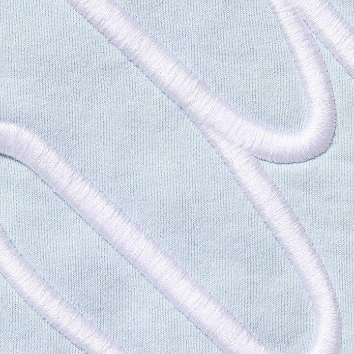 Supreme Shoulder Script Hooded Sweatshirt Light Blue