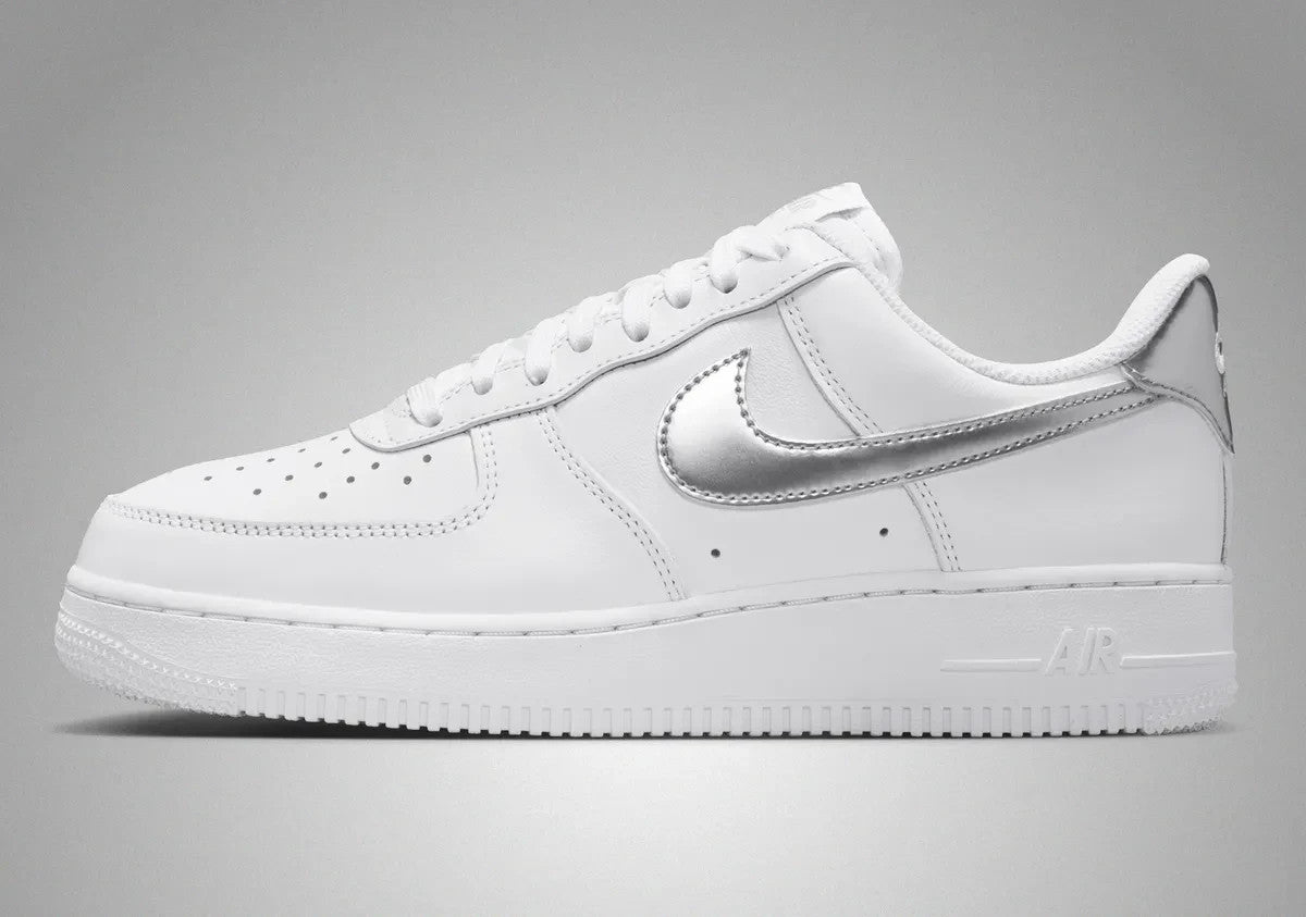 IV5102-100 Nike Air Force 1 '07 White Metallic Silver (Women's)