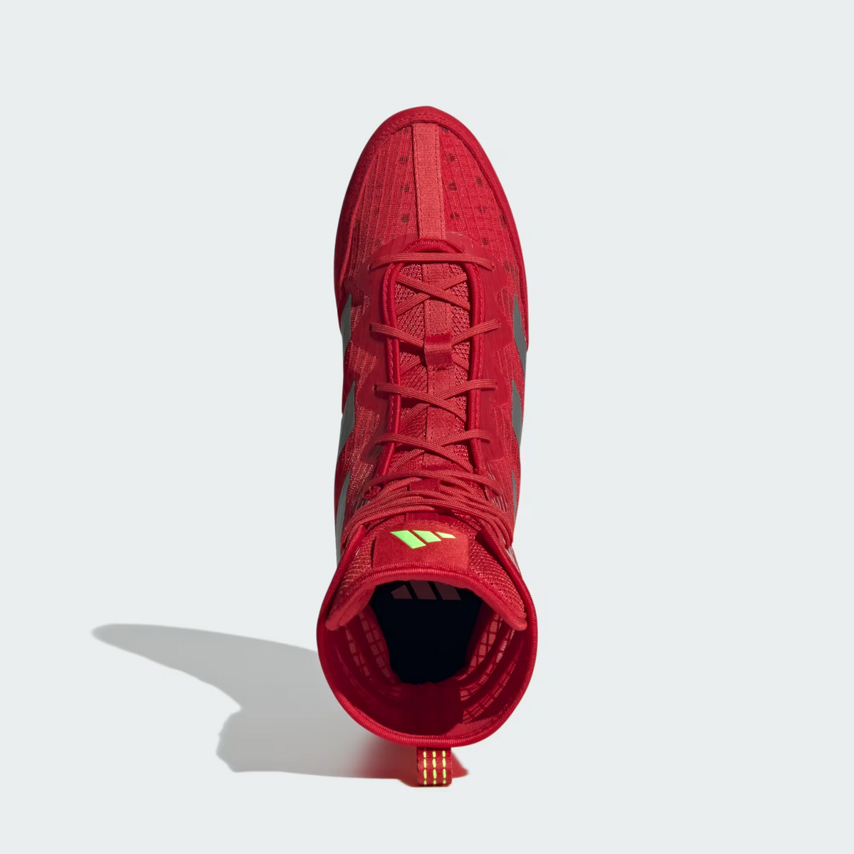 JP9846 adidas Box Hog 4 Better Scarlet/Silver Metallic/Lucid Lemon (Men's)