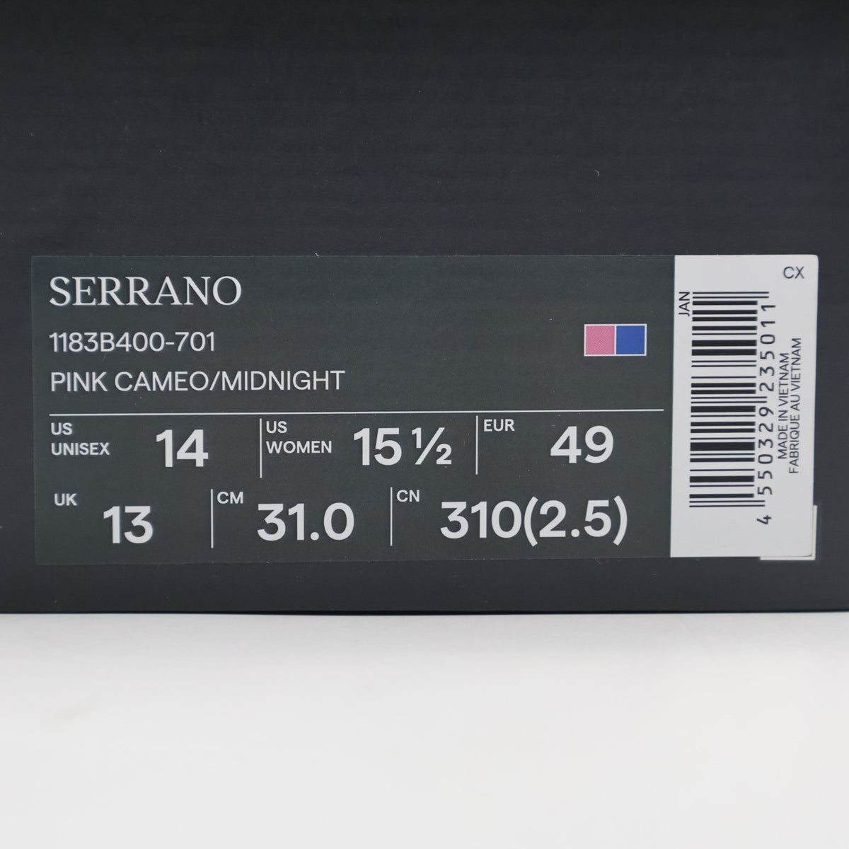 1183B400-701 Onitsuka Tiger Serrano Pink Cameo Midnight (Men's)