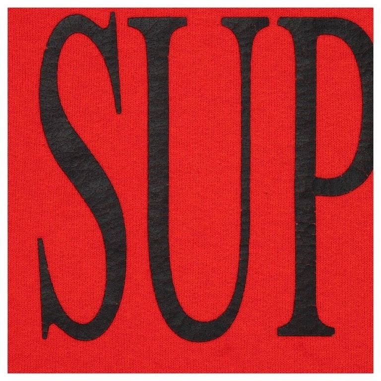 Supreme Capital Hooded Sweatshirt Heather Grey