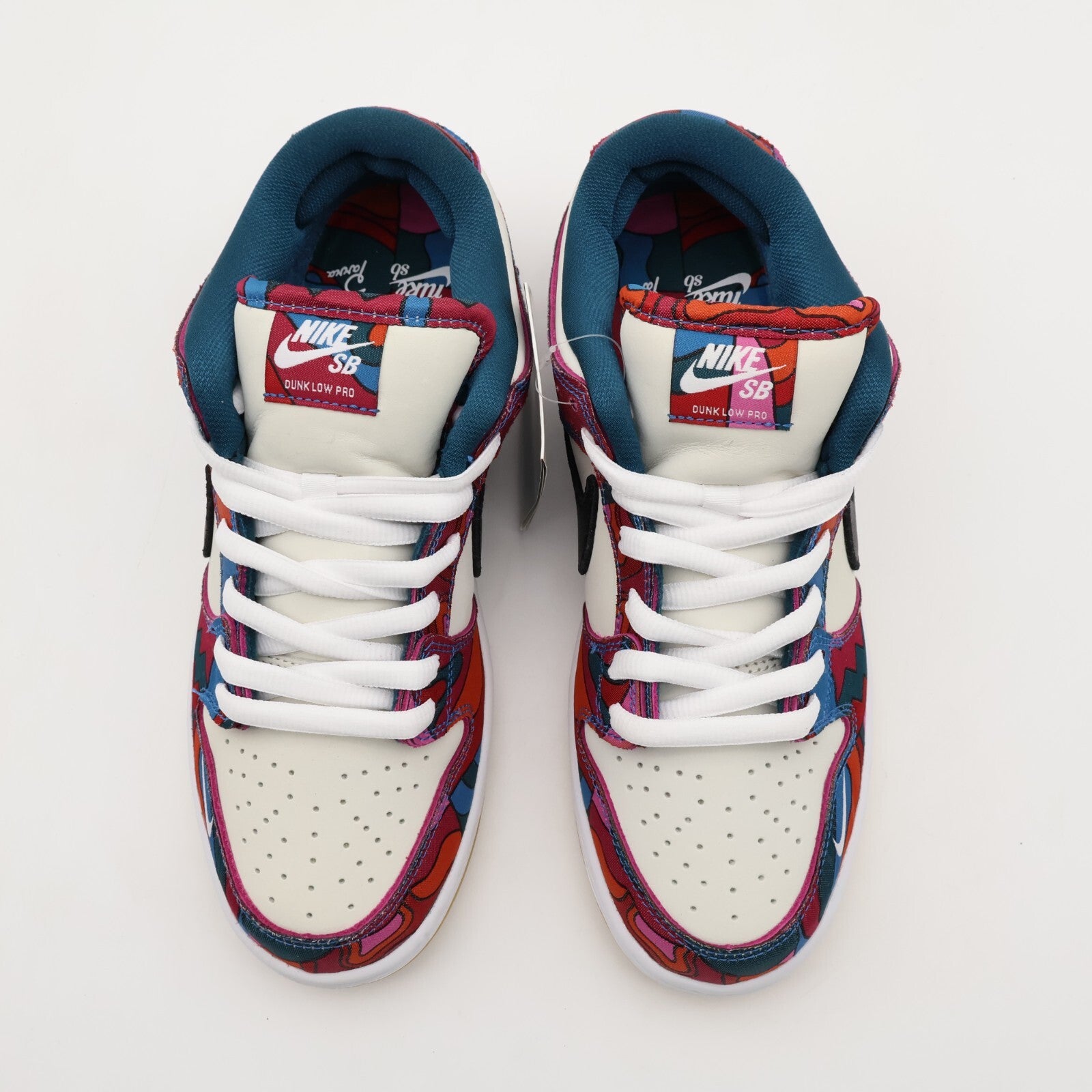DH7695-600 Nike SB Dunk Low Pro Parra Abstract Art Fire Pink Gym Red Mocha Blue