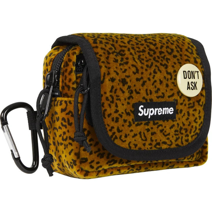 Supreme Velvet Mini Pouch Tan Leopard