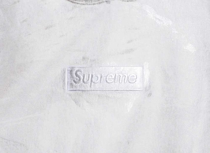 Supreme MM6 Maison Margiela Foil Box Logo Hooded Sweatshirt White