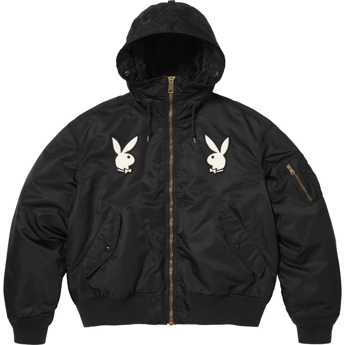Supreme x Playboy Hooded MA-1 Black