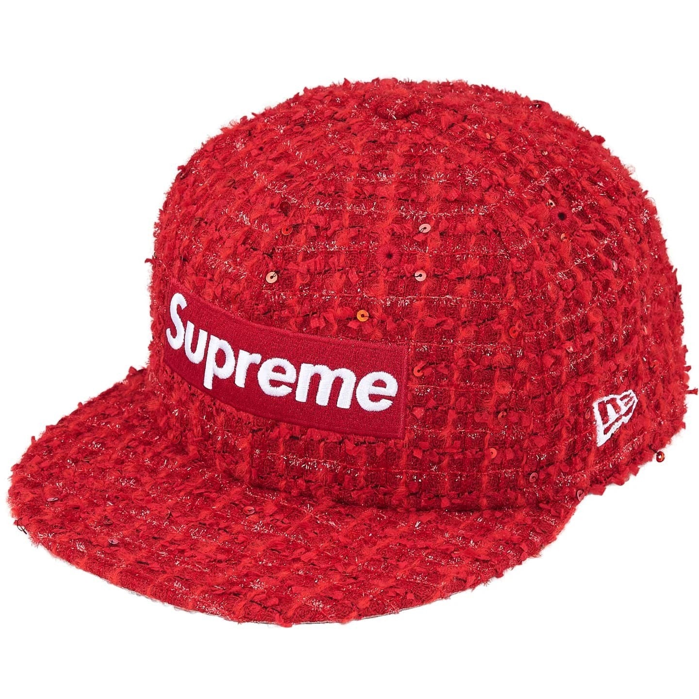 Supreme Boucle Box Logo New Era Red