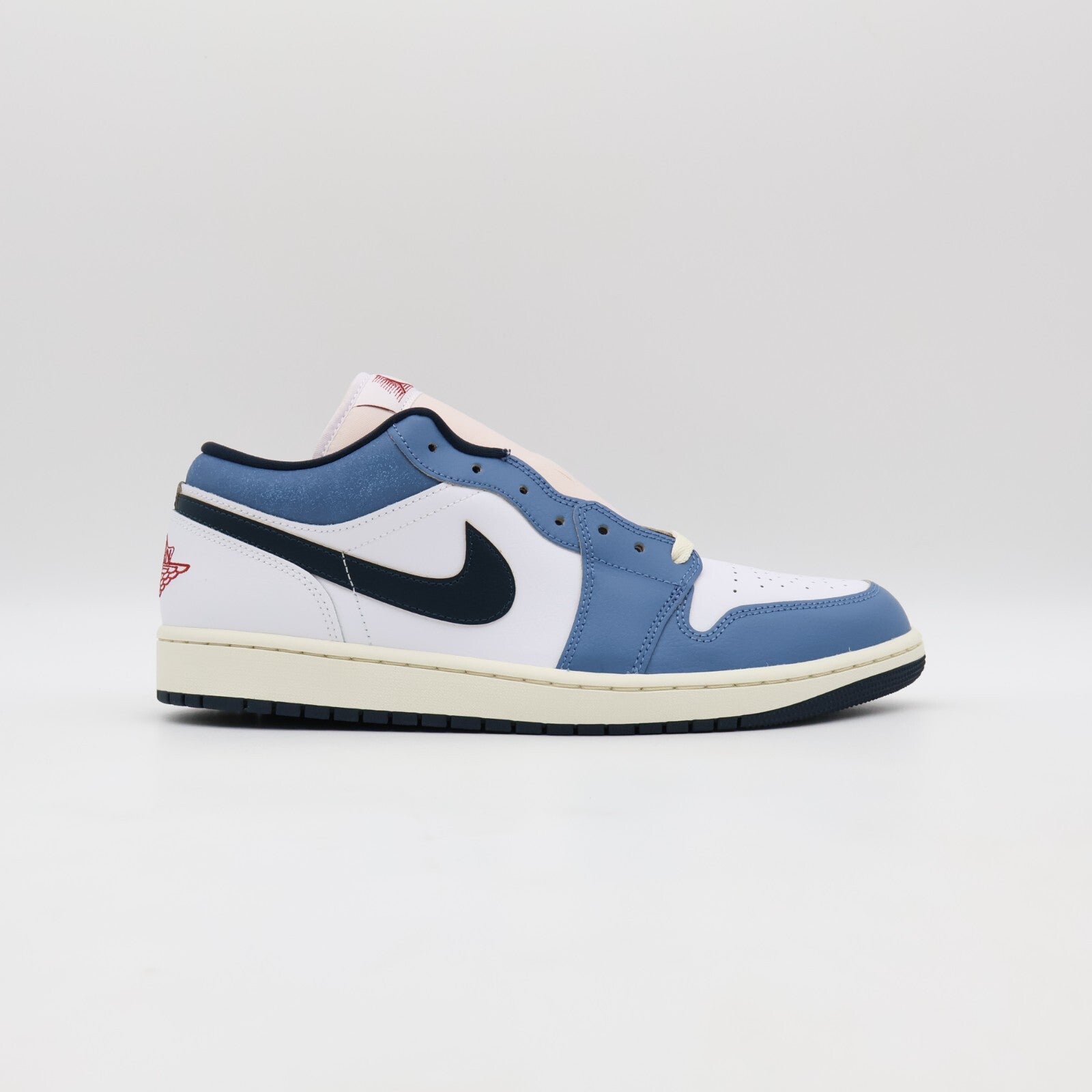 HM3711-144 Nike Air Jordan 1 Low White Aegean Storm