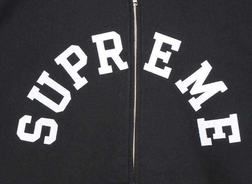 Supreme Champion Zip Up Hooded Sweatshirt Black