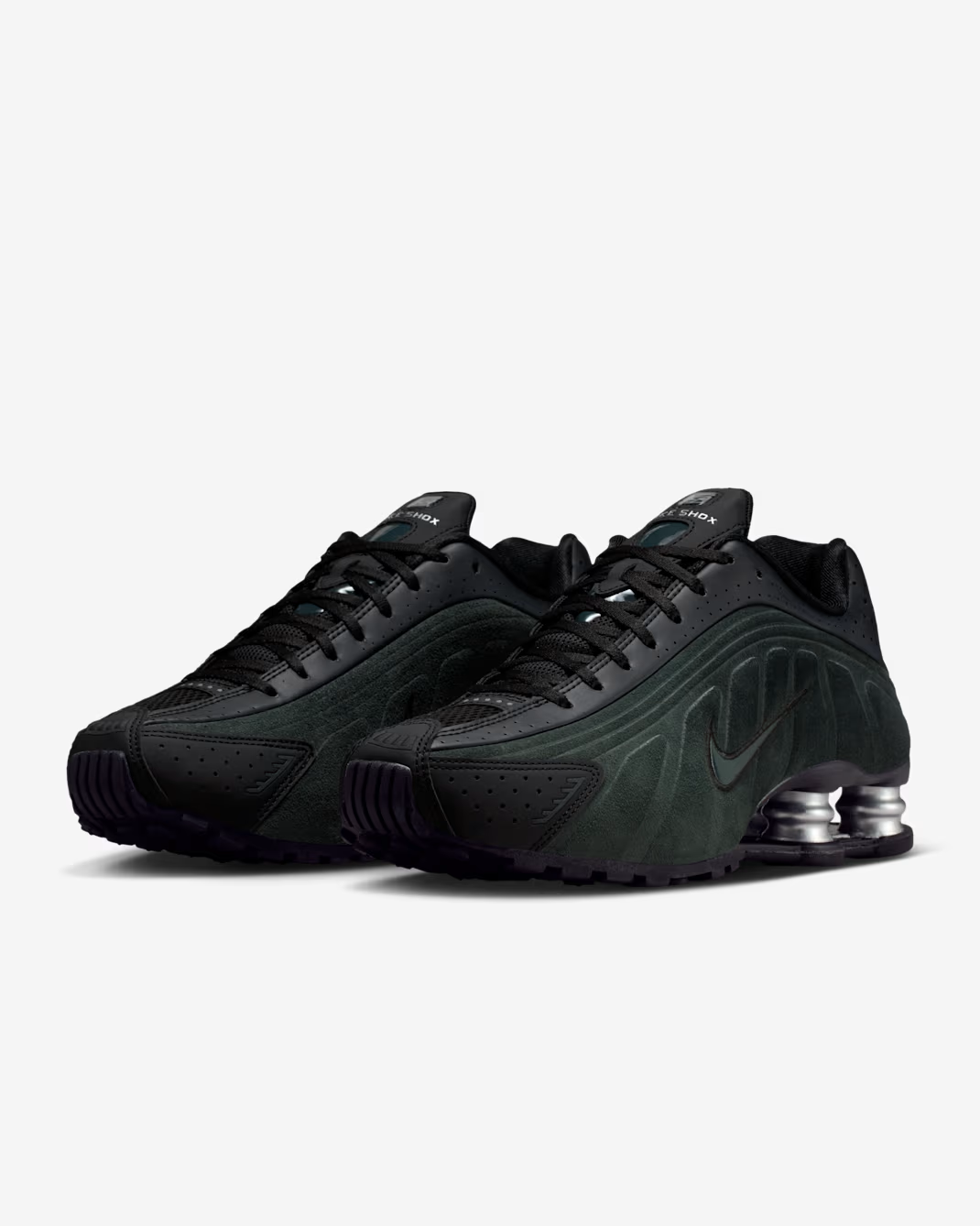 HQ7739-002 Nike Shox R4 Black Suede (Women's)