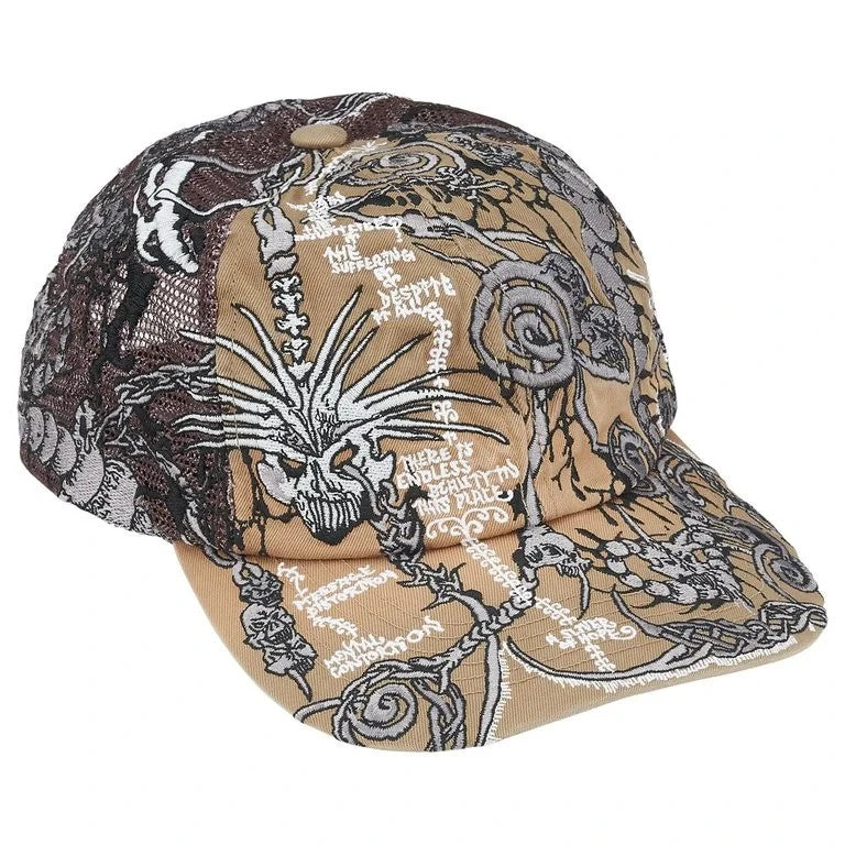 Supreme Wombat Embroidered Mesh Back 6-Panel Tan