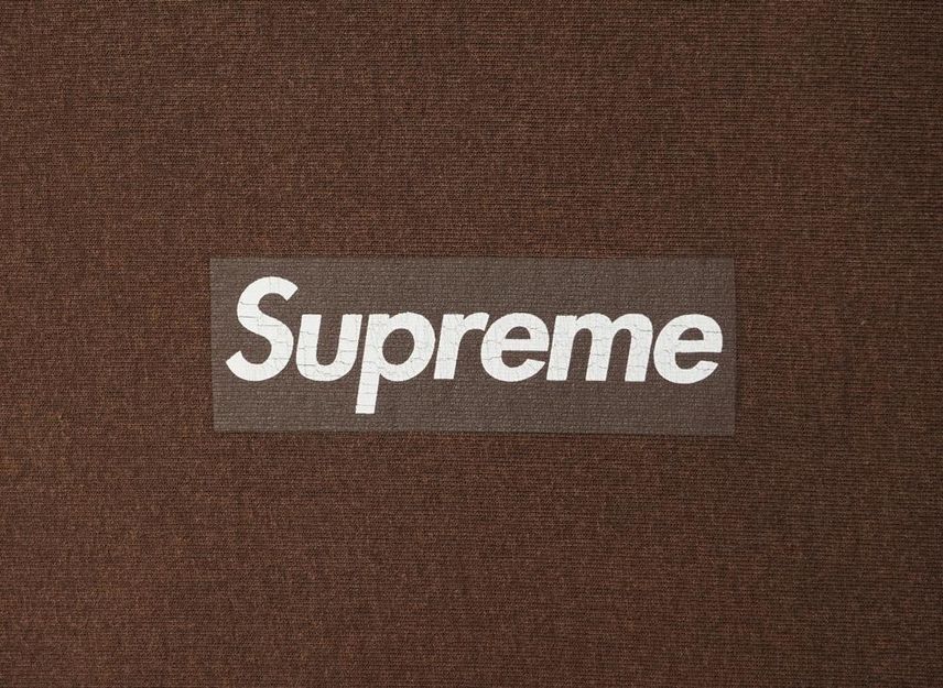 Supreme Washed Box Logo Crewneck Brown