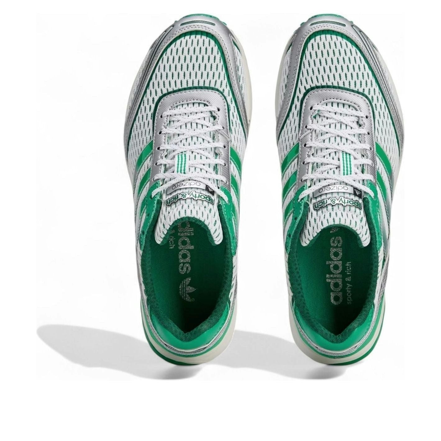 JP7543 Sporty & Rich x adidas Adizero Adios 1 Footwear White/Court Gree (Women's