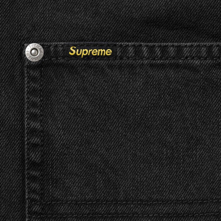 Supreme Loose Fit S/S Denim Painter Shirt Black
