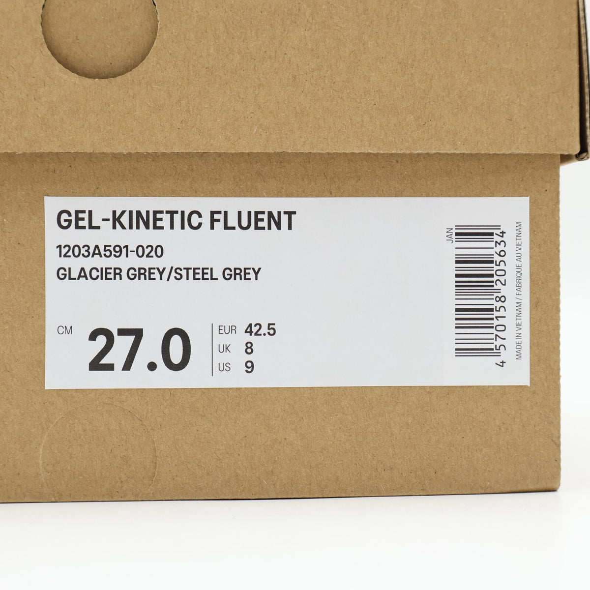 1203A591-020 Asics Gel-Kinetic Fluent Glacier Grey Steel Grey (Men's)