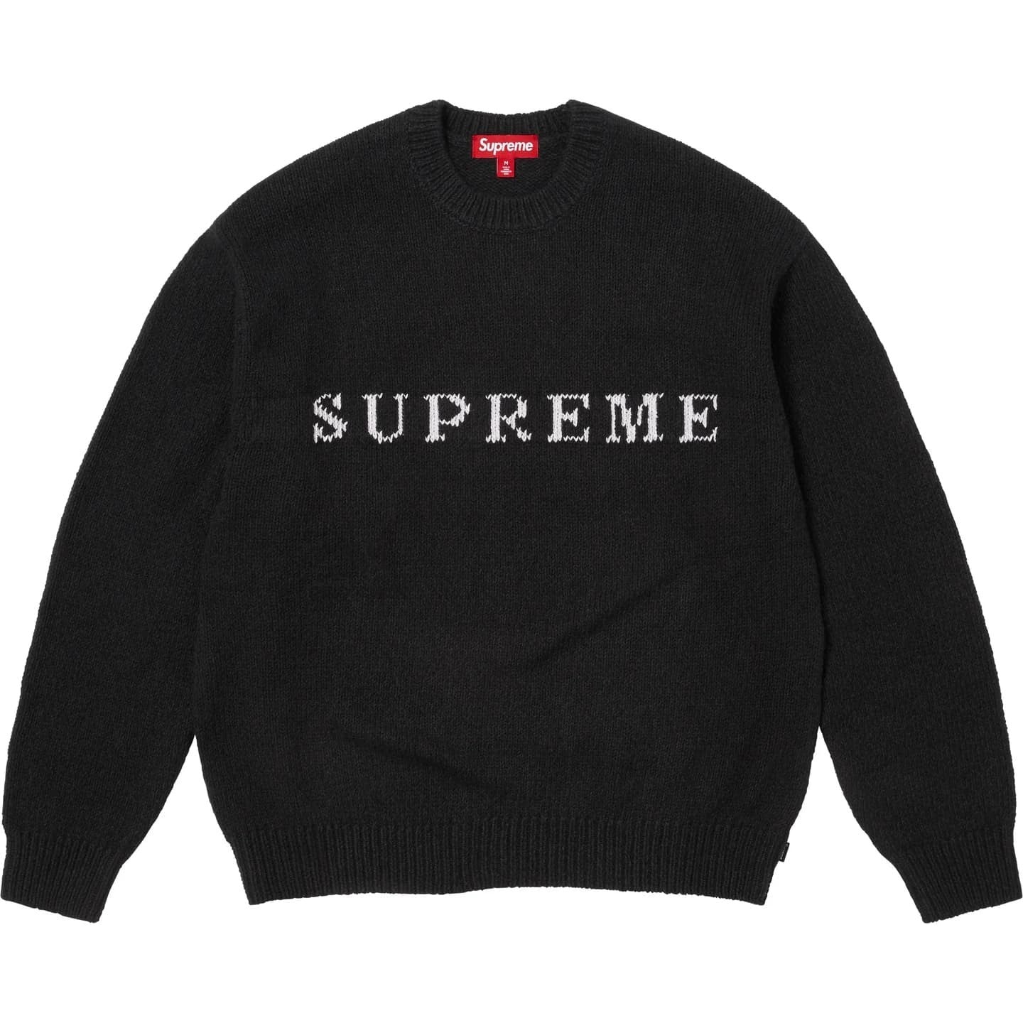 Supreme Contrast Logo Sweater Black