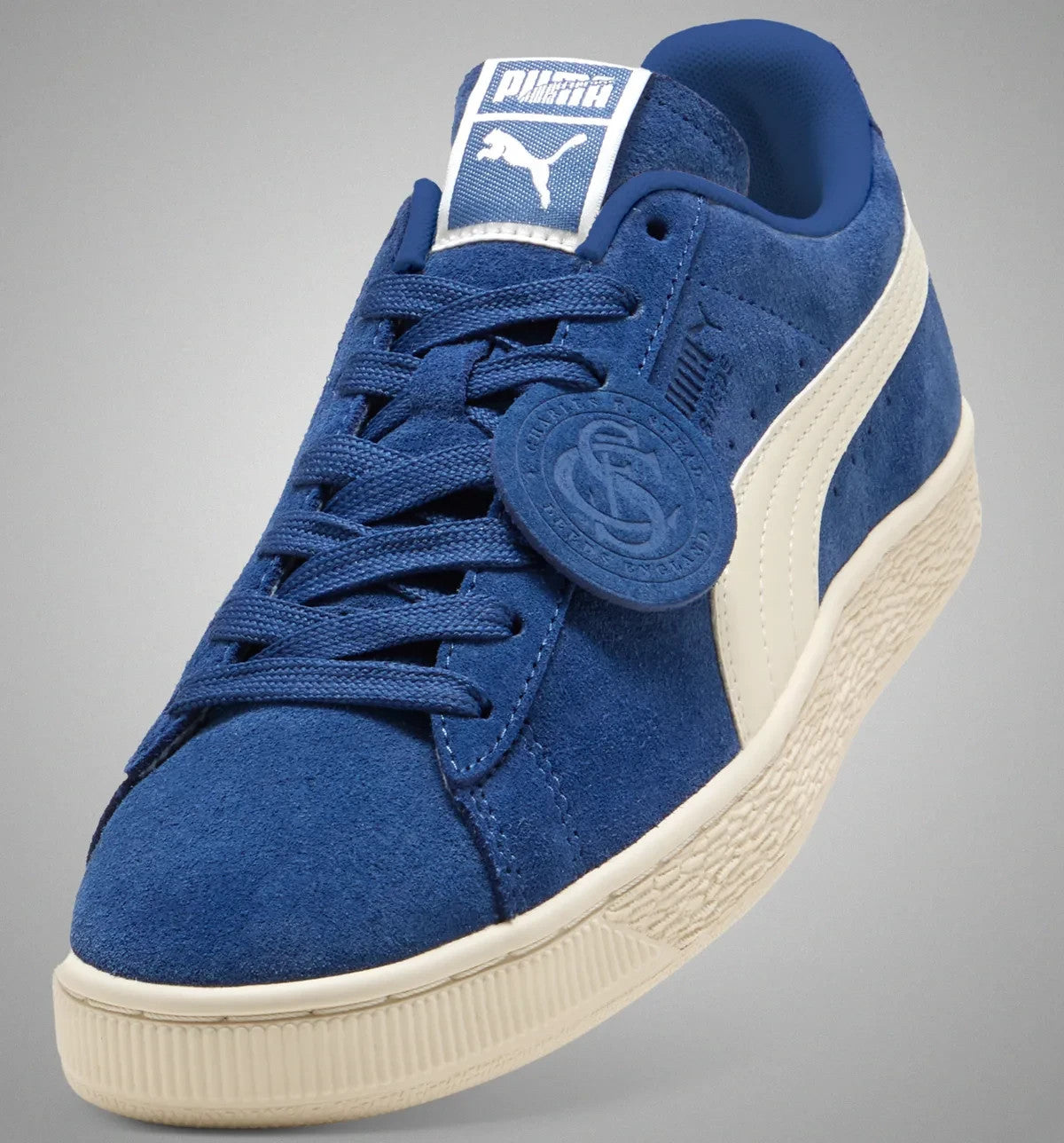 408464-02 Puma Suede Charles F Stead "Royal Sapphire/Alpine Snow" (Men's)