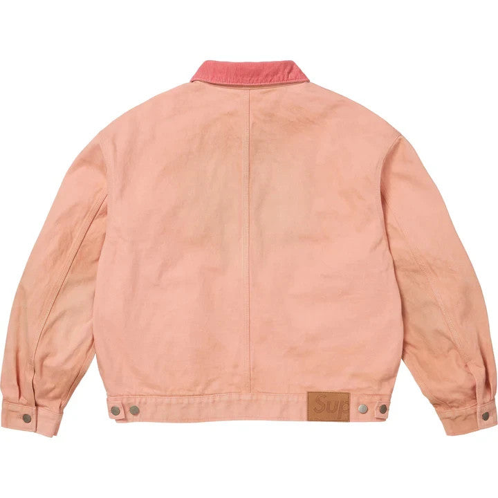Supreme Distressed Selvedge Trucker Jacket Washed Pink
