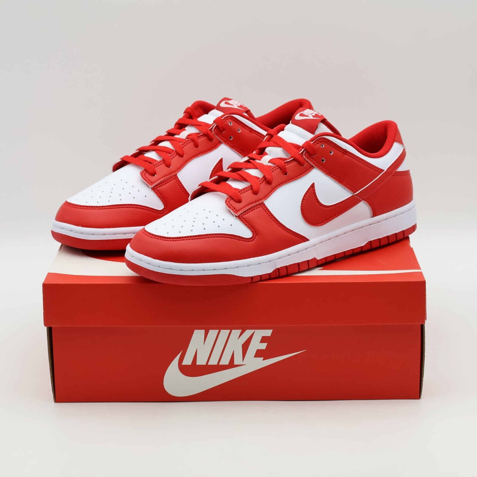 HF5441-104 Nike Dunk Low Retro White White UniversityRed (Men's)