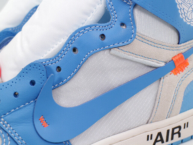 AQ0818-148 Off-White Ã Nike Air Jordan 1 High UNC White Dark Powder Blue (Men's)