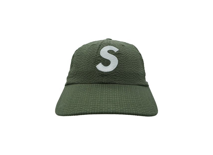 Supreme Seersucker S Logo 6-Panel Green
