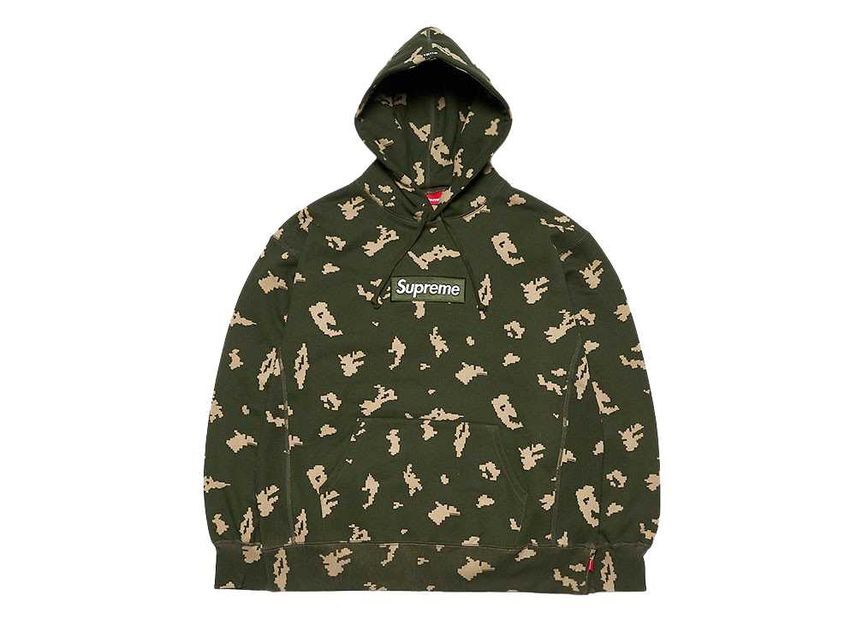 Supreme Box Logo Hooded Sweatshirt Olive Russian Camo (21FW)