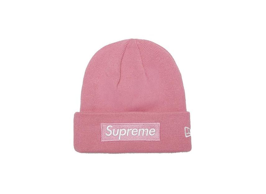 Supreme New Era Box Logo Beanie Pink