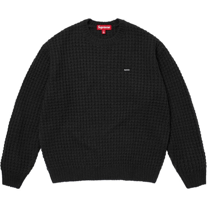 Supreme Small Box Waffle Sweater Black