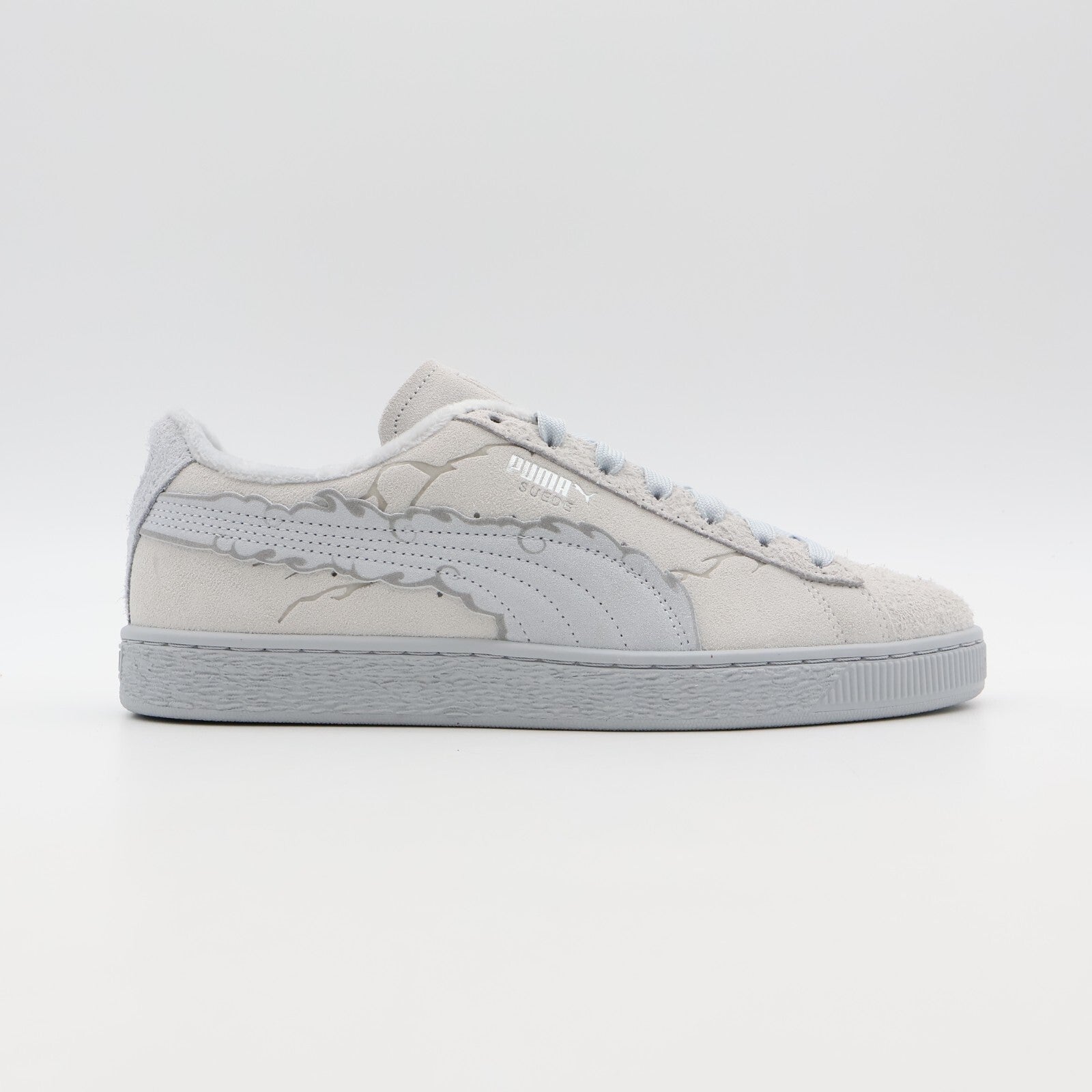 396524-01 ONE PIECE Puma Suede Luffy Gear 5 Feather Gray Platinum Gray (Men's)