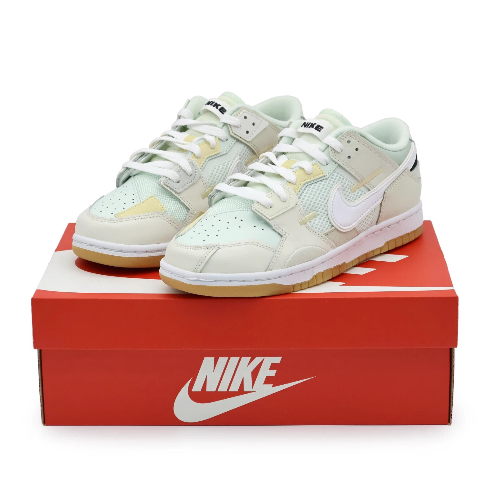 DB0500-100 Nike Dunk Low Scrap Sea Glass Sail White Beige Gum Brown (Men's)