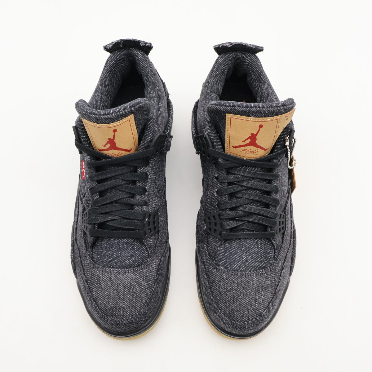 AO2571-001 Nike Levi's Air Jordan 4 Black Denim LEVIS Tag (Men's)
