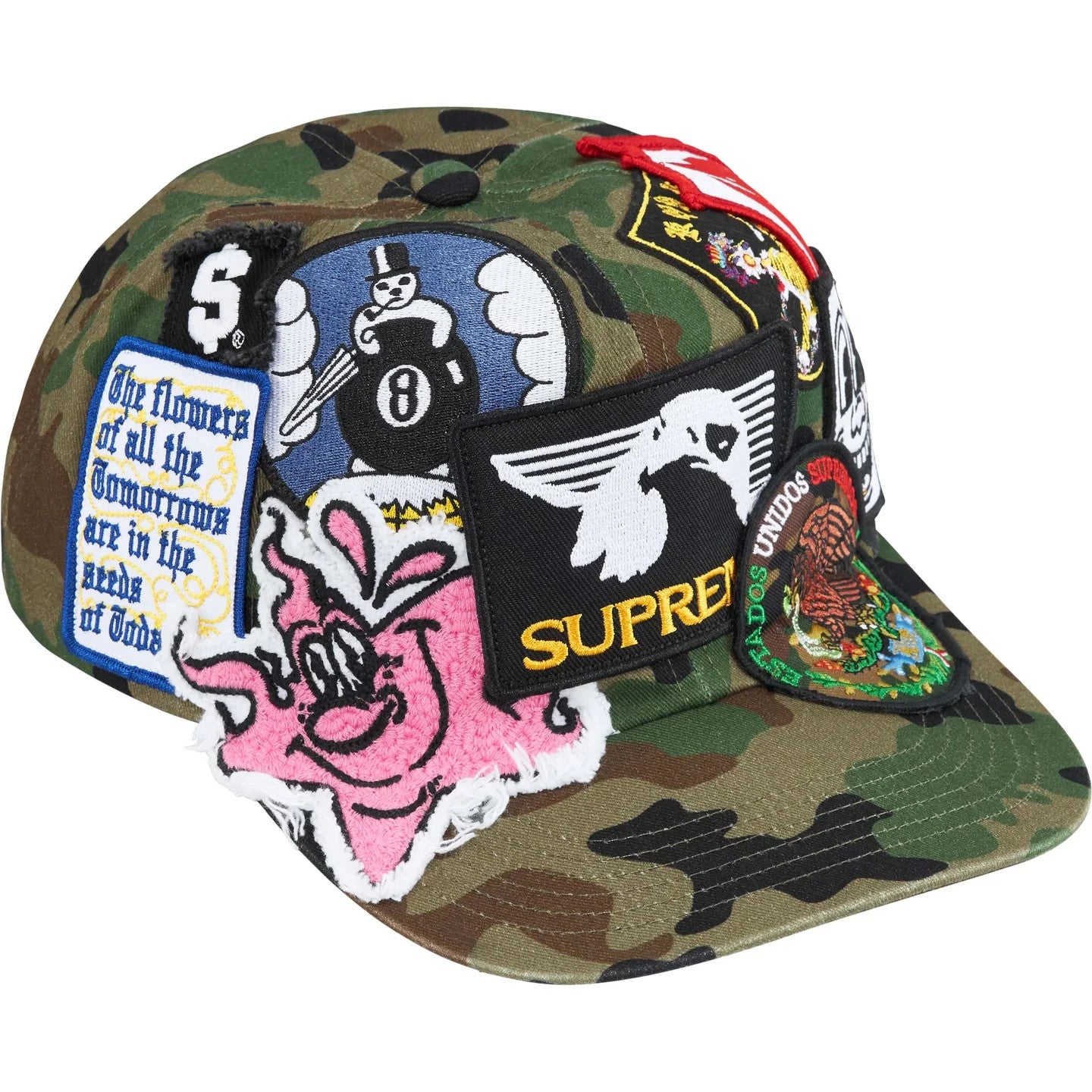Supreme Patches 6-Panel Olive Camo