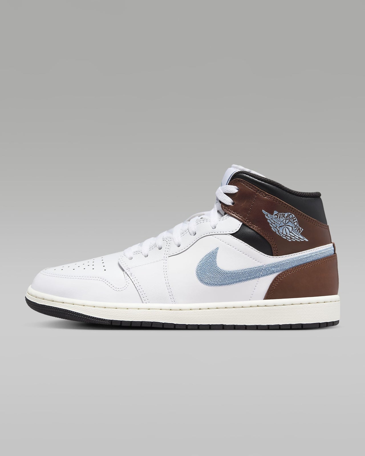 FQ7831-142 Nike Air Jordan 1 Mid SE White Black Sail Blue Grey (Men's)