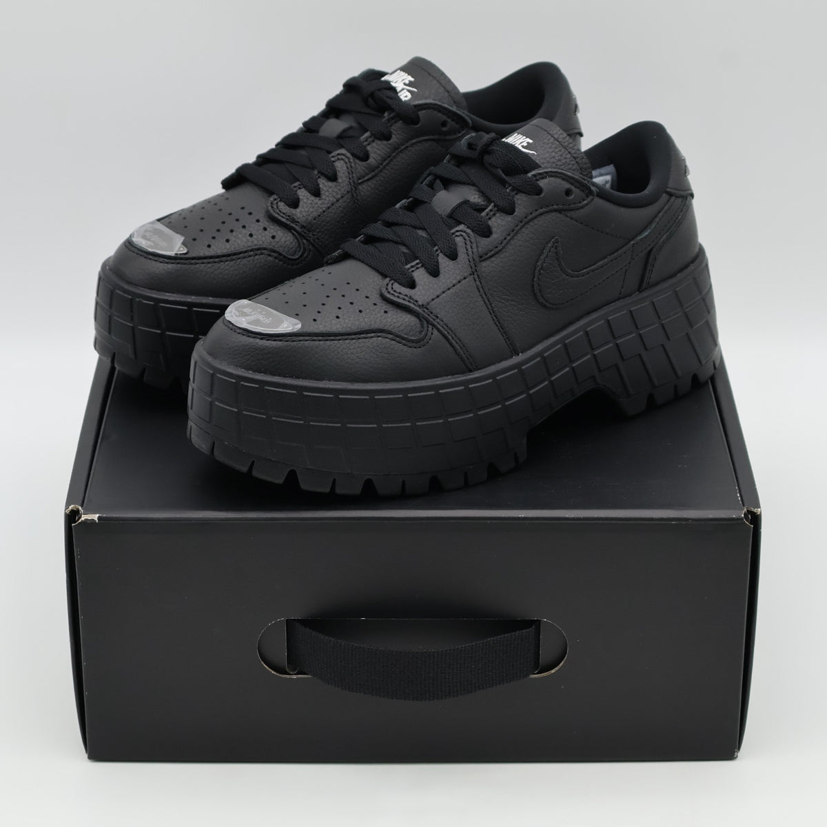 HF3184-001 Nike Air Jordan 1 Brooklyn Low Triple Black (Women's)