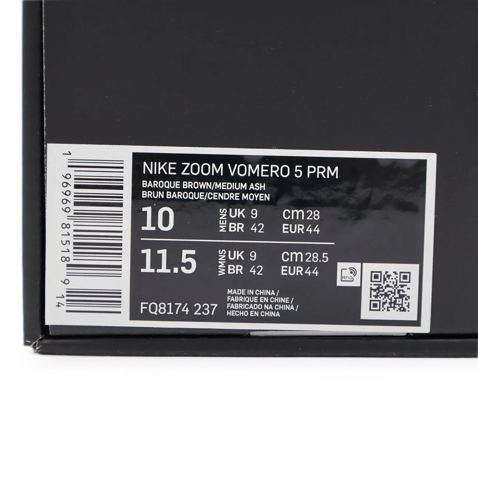 FQ8174-237 Nike Zoom Vomero 5 PRM Velvet Brown and Medium Ash (Men's)
