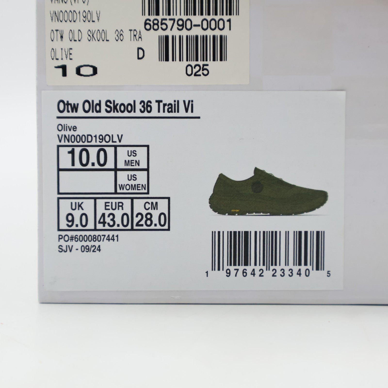 VN000D19OLV OTW by Vans Old Skool 36 Trail Vibram Olive (Mens)