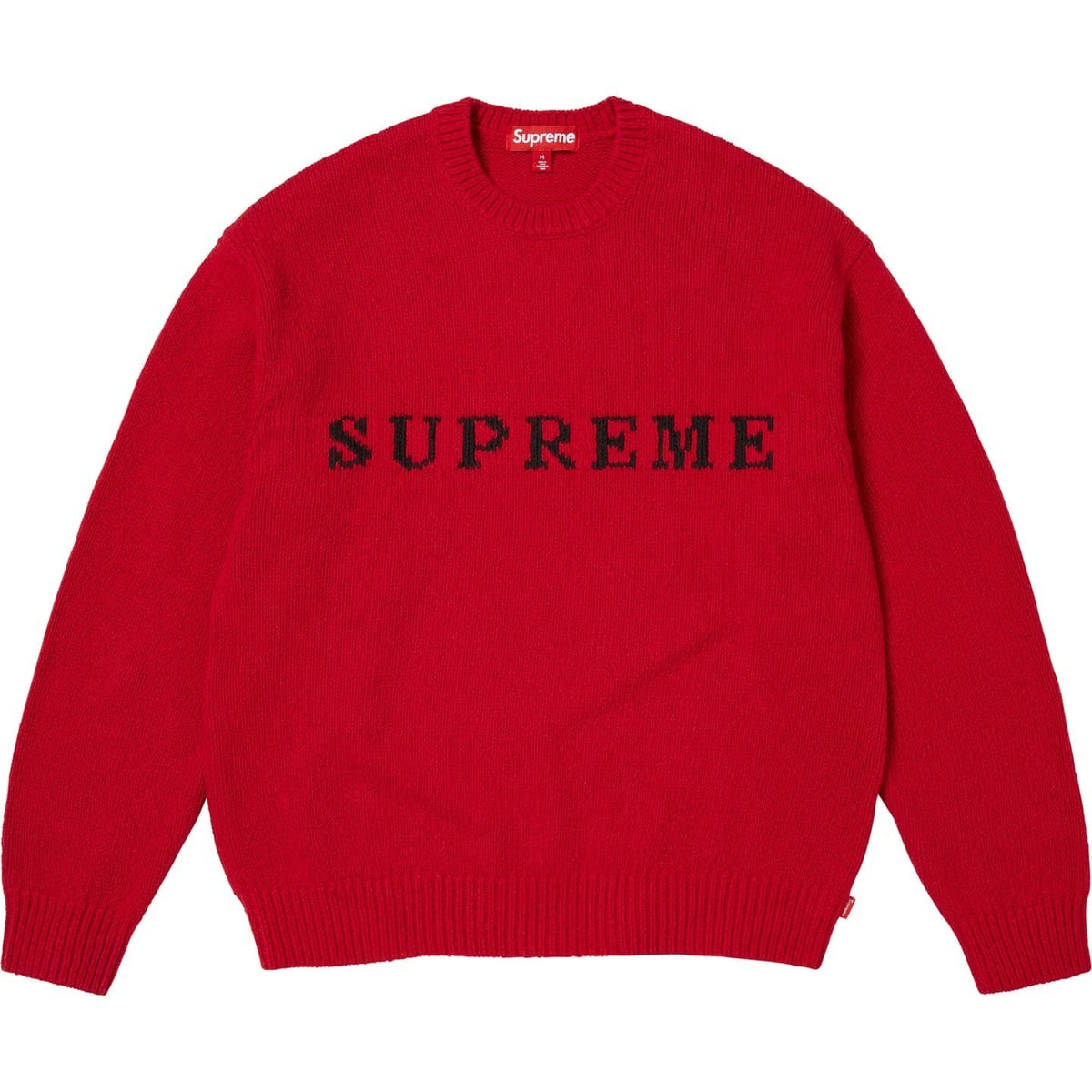 Supreme Contrast Logo Sweater Red