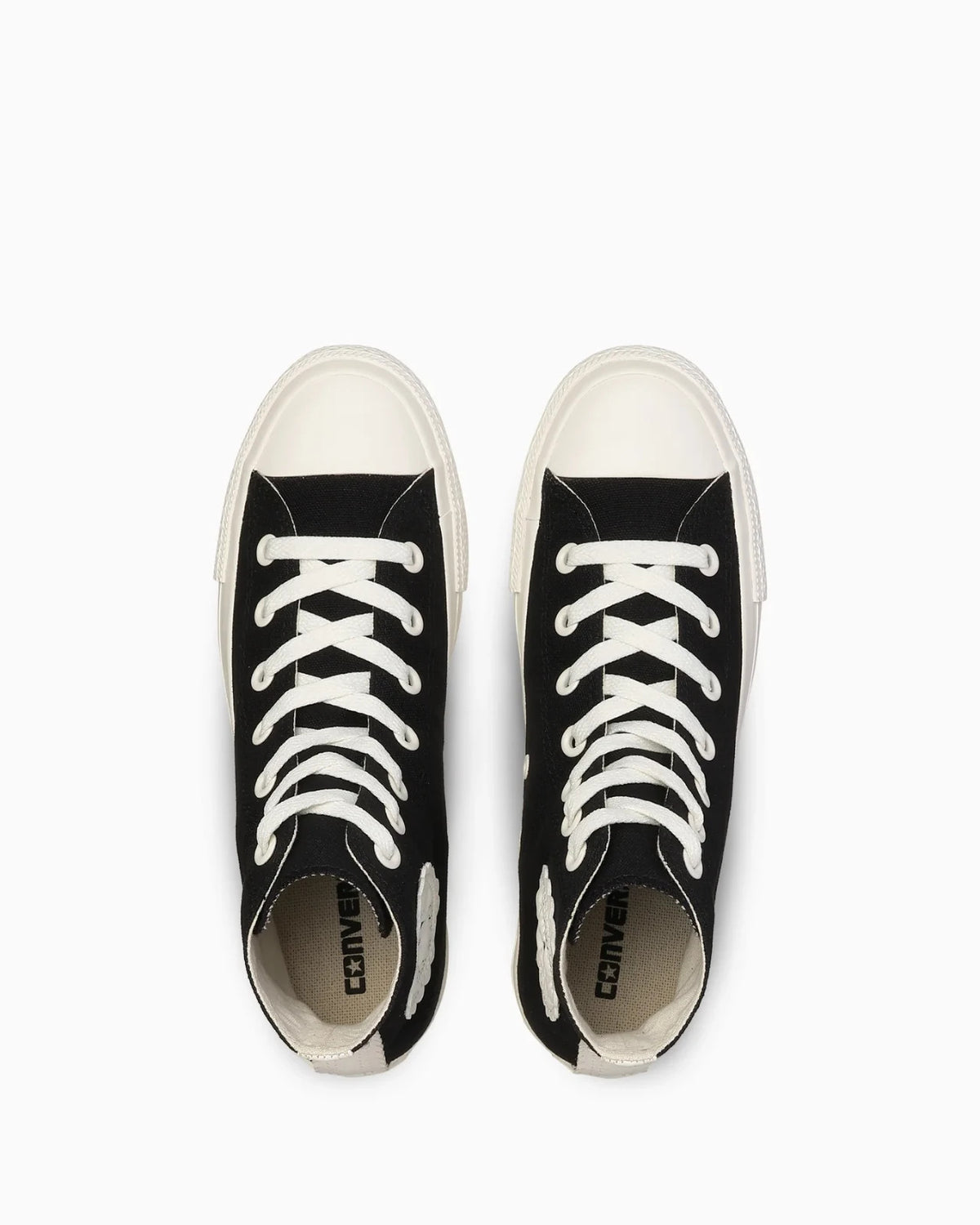 31318810 Converse Women's All Star PLTS Flowercut Hi "Black/White" (Women's)