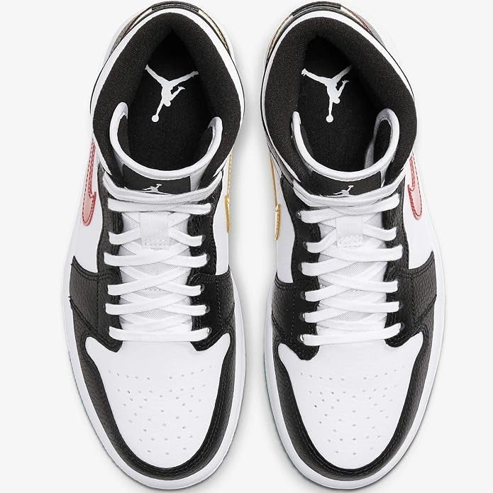 BQ6472-063 Nike Air Jordan 1 Mid "White/Red/Yellow" (Women's)