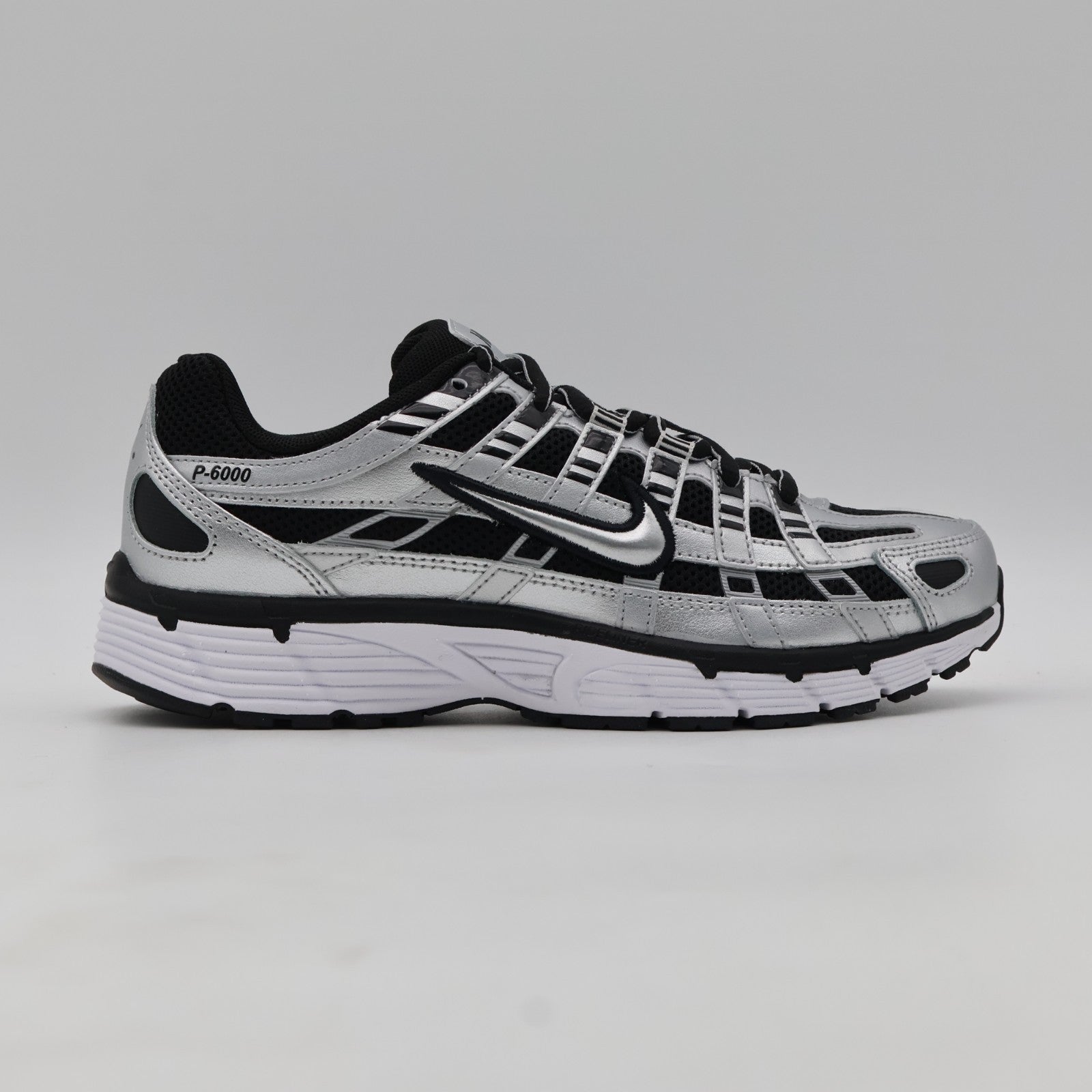 BV1021-013 Nike P-6000 Metallic Silver Black White Metallic Silver (Women's)