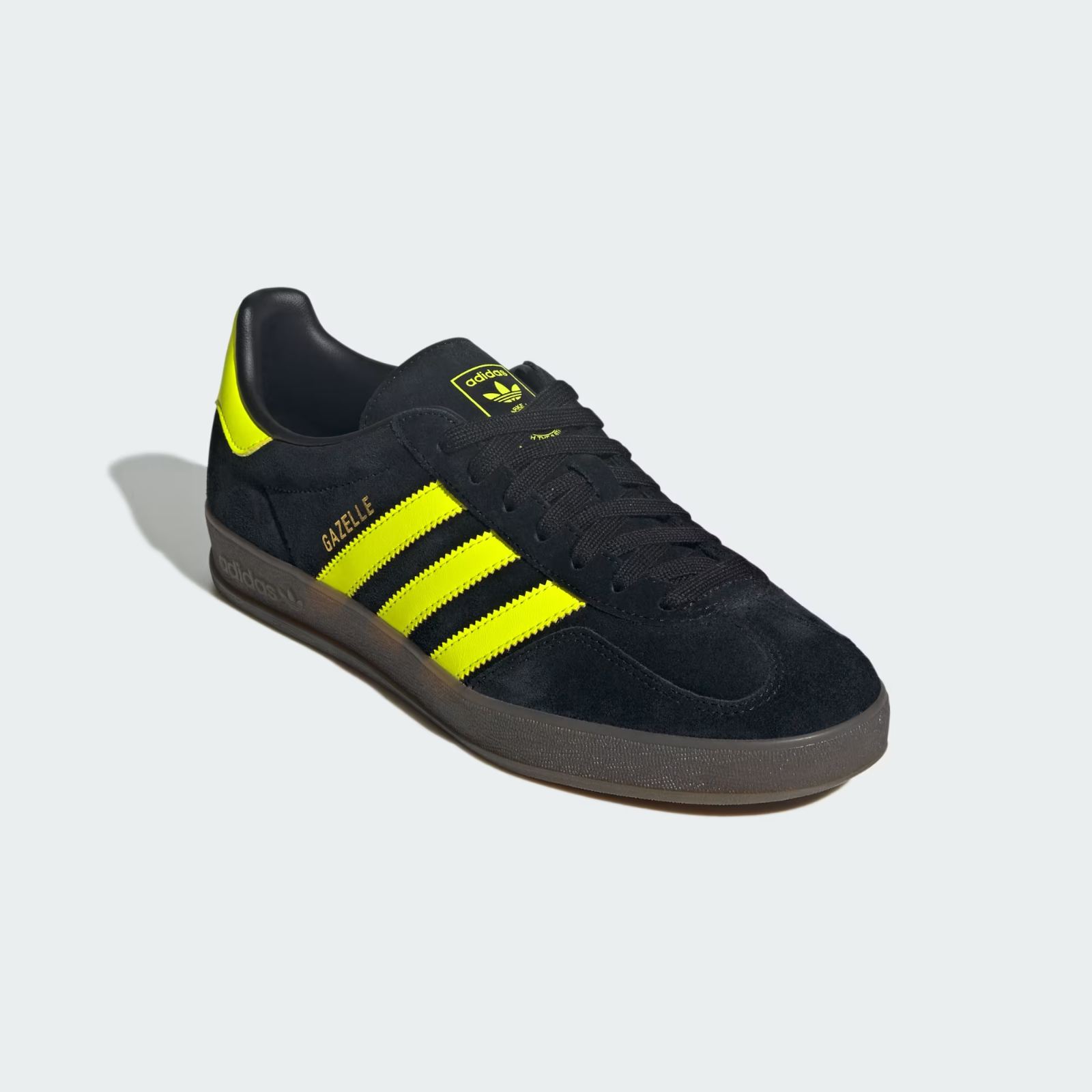 JR3841 adidas Originals Gazelle Indoor Core Black Solar Yellow Cloud   (Men's)