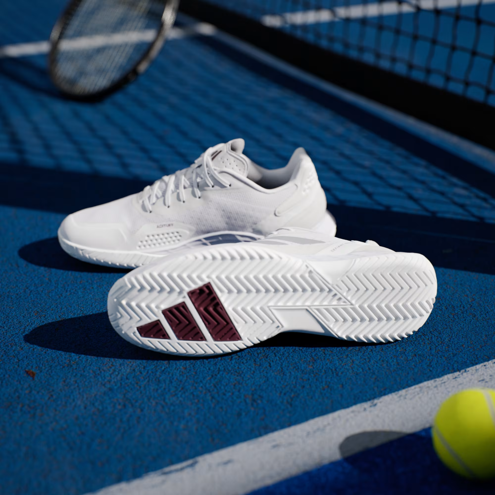 KJ3106 adidas Defiant Speed 2 Tennis "Cloud White/Tech Grey Metallic" (Men's)