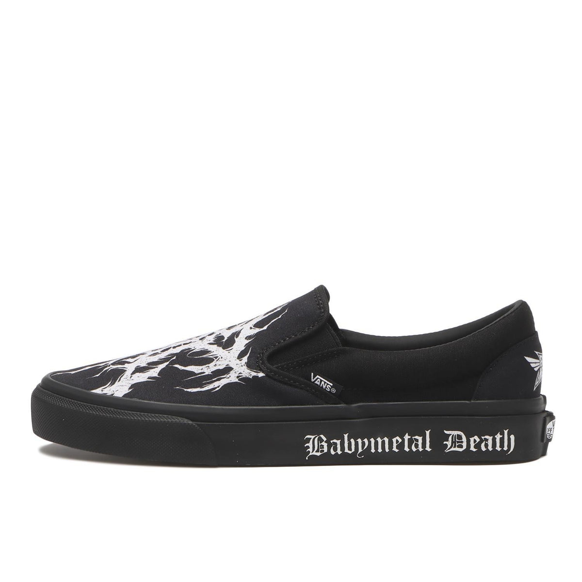 702999-0001 BABYMETAL Vans Slip-On Black White (V98CF BABYMETAL) (Men's)