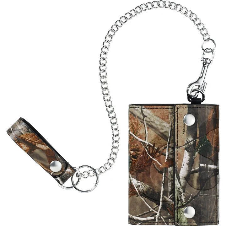 Supreme Leather Chain Wallet (25FW) RealtreeÂ® Hardwoods Camo