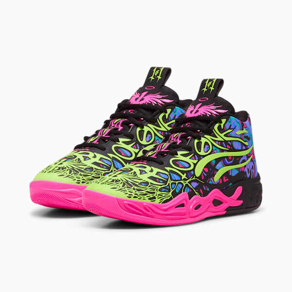 310837-01 Puma MB.04 Heem Puma Black Luminous Pink Electric Lime (Men's)