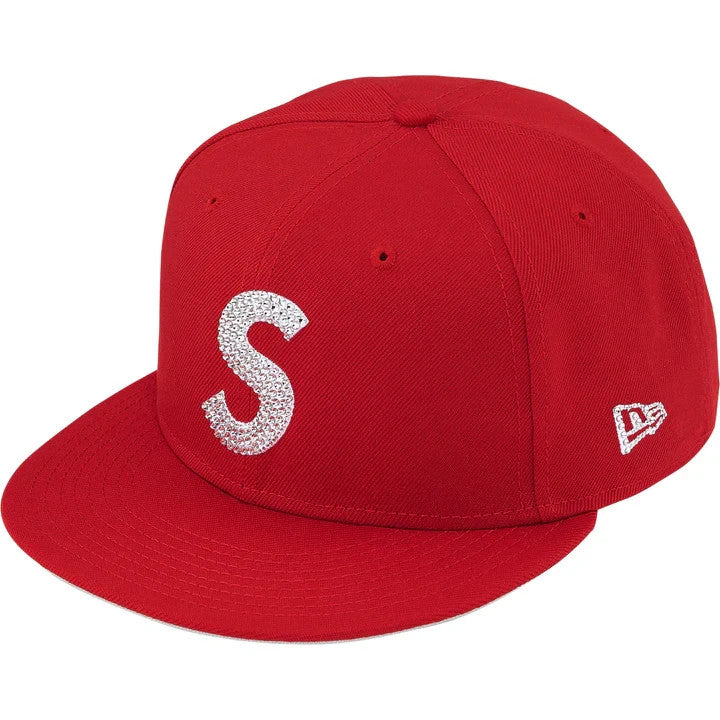 Supreme Swarovski S Logo New Era Red