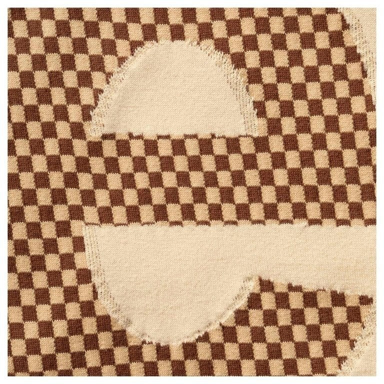 Supreme Checkerboard Intarsia S/S Top Light Tan